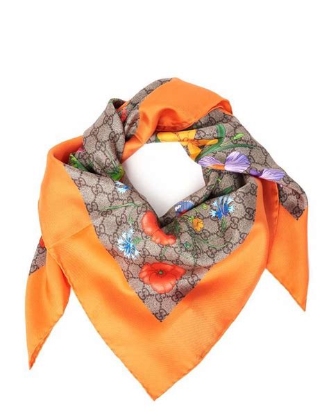 gucci floral fruit oranges scarf|Gucci scarf price.